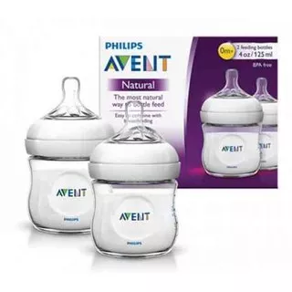 Avent botol natural 125ml isi 2 twin pack putih