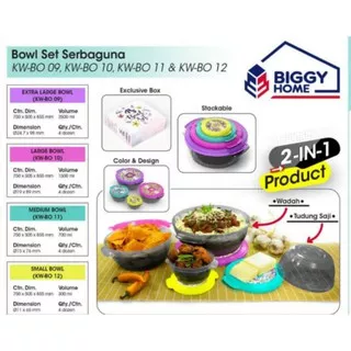 Biggy bowl set mangkok beranak biggy plastik mangkuk biggy 4in1