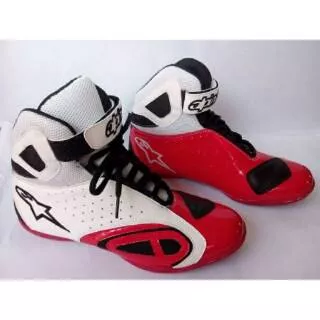 sepatu drag alpinestar merah putih kpro / sepatu touring