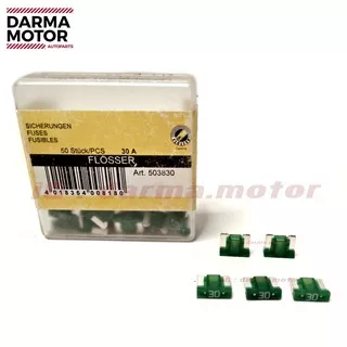 Flosser Sekring Micro Sekering Tancap DX Fuse Mobil Motor 30A Hijau