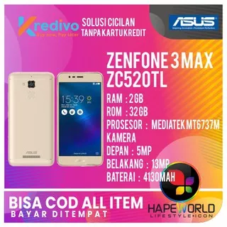 ASUS ZENFONE 3 MAX ZC520TL [32GB/2GB] HP ANDROID MURAH GARANSI RESMI