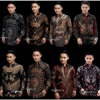 Batik Pria Lengan Panjang Batik Nakula motif KERATONAN Kode 002 Size M L XL XXL Reguler