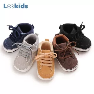 Sepatu Prewalker Bayi Laki Laki Perempuan Umur 0 - 12 Bulan Sepatu Prewalker Bayi Sepatu Sneakers Anak Bayi Laki Laki Perempuan Sepatu Boot Anak Bayi Laki Laki Perempuan Murah Baby Prewaker Shoes Umur 0 - 14 Bulan, umur 1 Tahun Lookids LK04