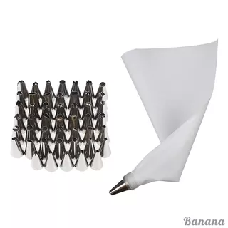 50 Pieces Cake Decorating Tools 1 Pieces Piping Bags 48 Pieces Cake Decorating Tips 1 Pieces Cake