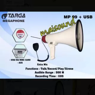 MEGAPHONE TARGA TR MP 09 USB MEGAPHONE TARGA MP09 SIRINE USB TOA