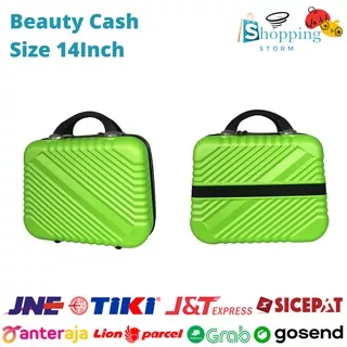 Koper Kecil Mini Beauty Case Tas Koper Kosmetik Bahan Fiber Size 14 inch