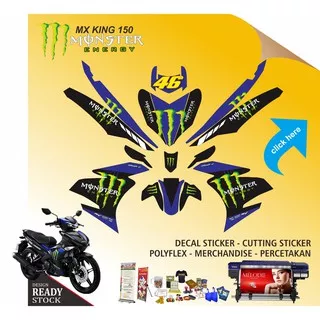 DECAL STICKER YAMAHA JUPITER MX KING 150 MONSTER ENERGY