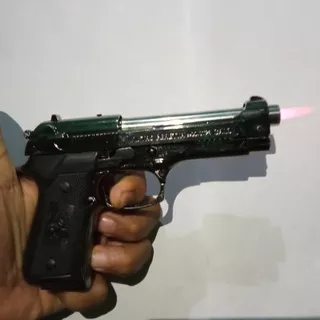 korek api pistol Pietro BERETTA M9 PLUS SARUNG dan tatakan stand