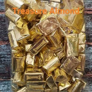 Coklat delfi treasure almond uk 1kg isi 96pcs original murah