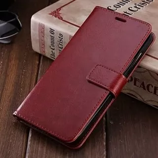 Leather Flip Case Xiaomi Mi Max 2 Flip Walet Sarung Kulit Kancing Back Casing Cover