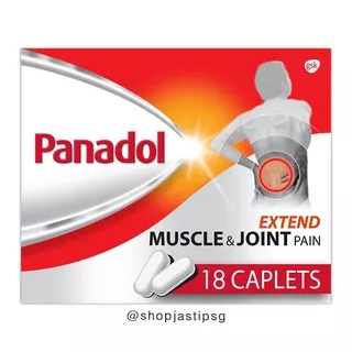 Panadol Extend Singapore for Muscle & Joint Pain 18 Tablets Obat Pegal Linu Sakit Otot SPORE SG