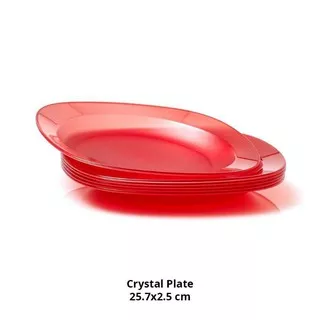piring bening crystal plate 4 pcs / crystalline plate