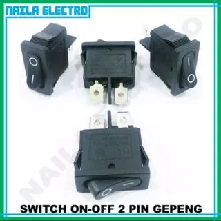 (3 Pcs)Switch On Off 2 Pin / Saklar On Off Gepeng Kecil 2 Kaki