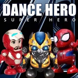 [NEW PROMO]Mainan Anak Robot Ironman Dance Iron Man Spiderman Bumblebee Dance Hero Music