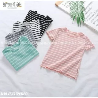 MDLV ~ BG STRIPE NECI RAJUT // BAJU RAJUT // KNIT WOMEN TOPS // FASHION WANITA