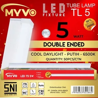 MYVO LED TL 5 MT5 5W Lampu Panjang 30cm Murah Hemat Energi Irit Listrik Single Ended Warna Warni T5 5 WATT Star