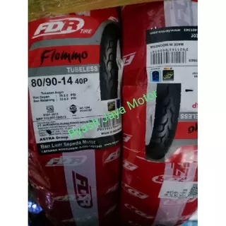 Ban tubeless depan/belakang FDR flemmo ukuran 80/90-14 untuk beat/Vario/Mio/Scoopy/Xeon/M3/soul GT