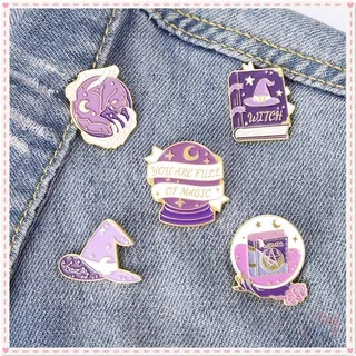 ? The Wizarding World - Full of Magic Brooches ? 1Pc Witch Hat Book Fashion Doodle Enamel Pins Backpack Button Badge Brooch