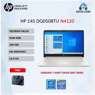 HP 14S DQ0508TU N4120 4GB 256SSD W11+OHS 14.0 BLIT 2YR SILVER