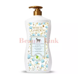 White Garden Shower Cream Pure Goat`s Milk & Pearl 1100ml Sabun Cair