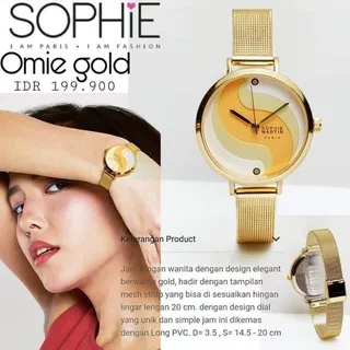 DISKON Rp65.000,-JAM TANGAN WANITA OMIE GOLD SOPHIE PARIS