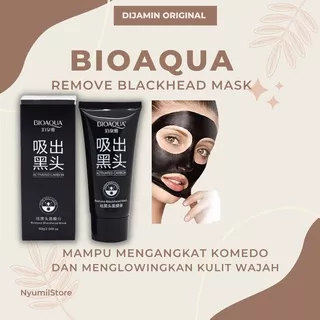 BIOAQUA Masker Charcoal Mask Komedo Black Mask Masker Arang Wajah Original