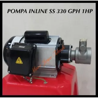 Pompa Dorong Membran RO 2000 GPD INLINE SS 330GPH Motor 1Hp Pompa Booster Pump RO Stainless Stell