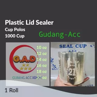 PLASTIK LID CUP/SEALER CUP POLOS/ Tanpa Sensor 1000CUP Seal Cup 21 Polos