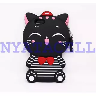 Case 4D Mimi Cats Oppo A71 /Kucing/Cat Smile/Sillikon/3d/Soft dari Aksesoris seba hp