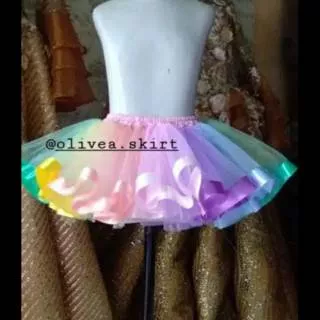 Rok anak tutu model pelangi