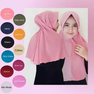 Khimar Simpel Pet Tali / Simple Pet Tali / Khimar Pet Pita wolfis / Khimar pet antem khimar instan