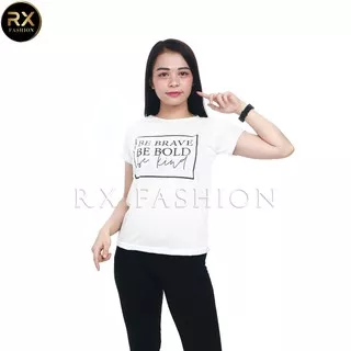 RX Fashion Kaos Wanita Bold tee bahan katun ukuran allsize fit to L 1R