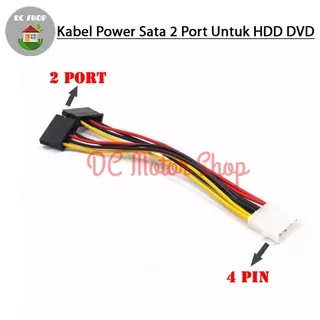 Kabel Power Molex to Sata Cabang 2 /Cable Power SATA 4 pin for HDD DVD