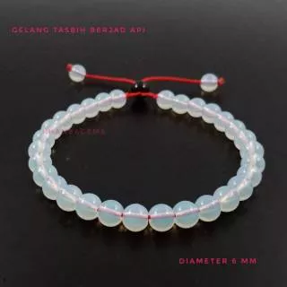 Gelang tasbih batu berjad api dim 6 mm keren dan trendy