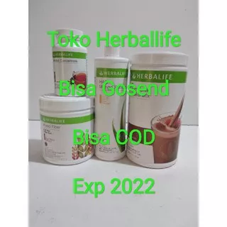 Paket Herbalife-herbalife diet shake mix-aloe-mixed fiber-thermo tea