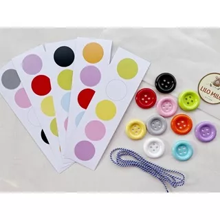 Button colour pattern kids activity/belajar menyusun pola warna kancing/aktivitas anak kancing 3.5cm