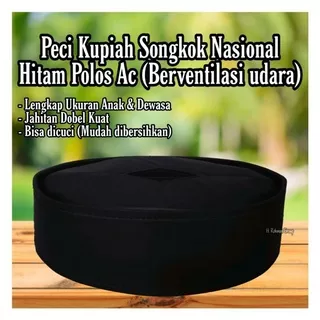 Peci Hitam Kopiah Hitam Peci Anak & Dewasa Kuat Tahan Luntur Peci Hitam Polos Peci Murah Peci Ac Tahan Lama Peci Motif hitam Polos Bisa di Cuci Peci Kopiah Murah Kopiah Suster Pci Suster Peci anak Dewasa Peci Led Peci Paskibra Awing Peci Manis Murah