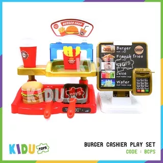 Mainan Anak Kasir Cash Register Burger / Burger Cashier Play Set Kidu Toys