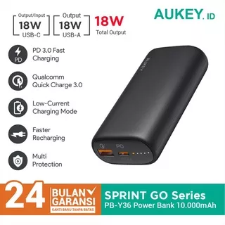 Powerbank Aukey PB-Y36 Sprint Go Mini 10000mAh Power Deliver - 500461