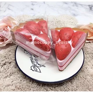 strawberry slice cake squishy by mother garden / creative yoko