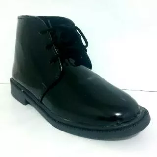 Sepatu Boots PDH Pria Glossy Kantor Dishub Polri Polisi Security Satpam Taruna Militer TNI Murah