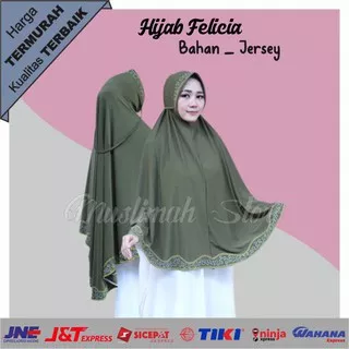 Jilbab Jumbo Jersey Felicia Khimar Syari Jersey Kerudung Jumbo Hijab Jersey Terbaru Termurah