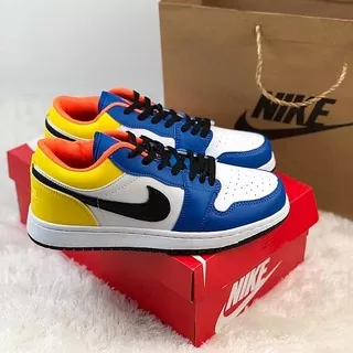 Hot Sale Sepatu Basket Pria Premium Import Vietnam  Nike Air Jordan 1 Royal Yellow Blue