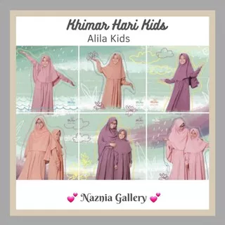 Khimar Hari Anak ALILA KIDS | Daily Hijab Anak Instan Syari | Bergo Instan Syari Anak