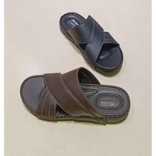 Sandal Bata comfit pria warna black/brown ringan dan nyaman