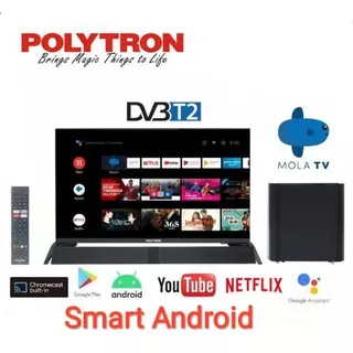 TV LED Polytron 32 inch Cinemax Soundbar Smart Android HD usb movie