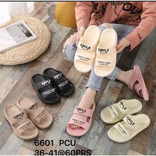 sandal slop gesper SMILE 36-41 karet jelly premium fashion shoes