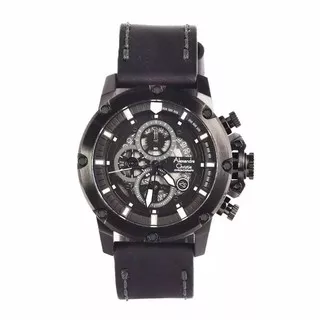 Alexandre Christie Ac 6416 Raptor Tali Kulit Full Black Original