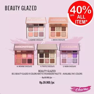 (READY & ORI!) Beauty Glazed 9 Colors Warna Eyeshadow Planet Edition B51 B 51 Mars Peach Almond saturn mocca truffle brownie peach jupiter uranus neptune mint berry lemon melon raisin