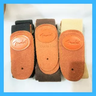 Strap Gitar Fender Tali Guitar Impor Warna Cream Kopi Hitam